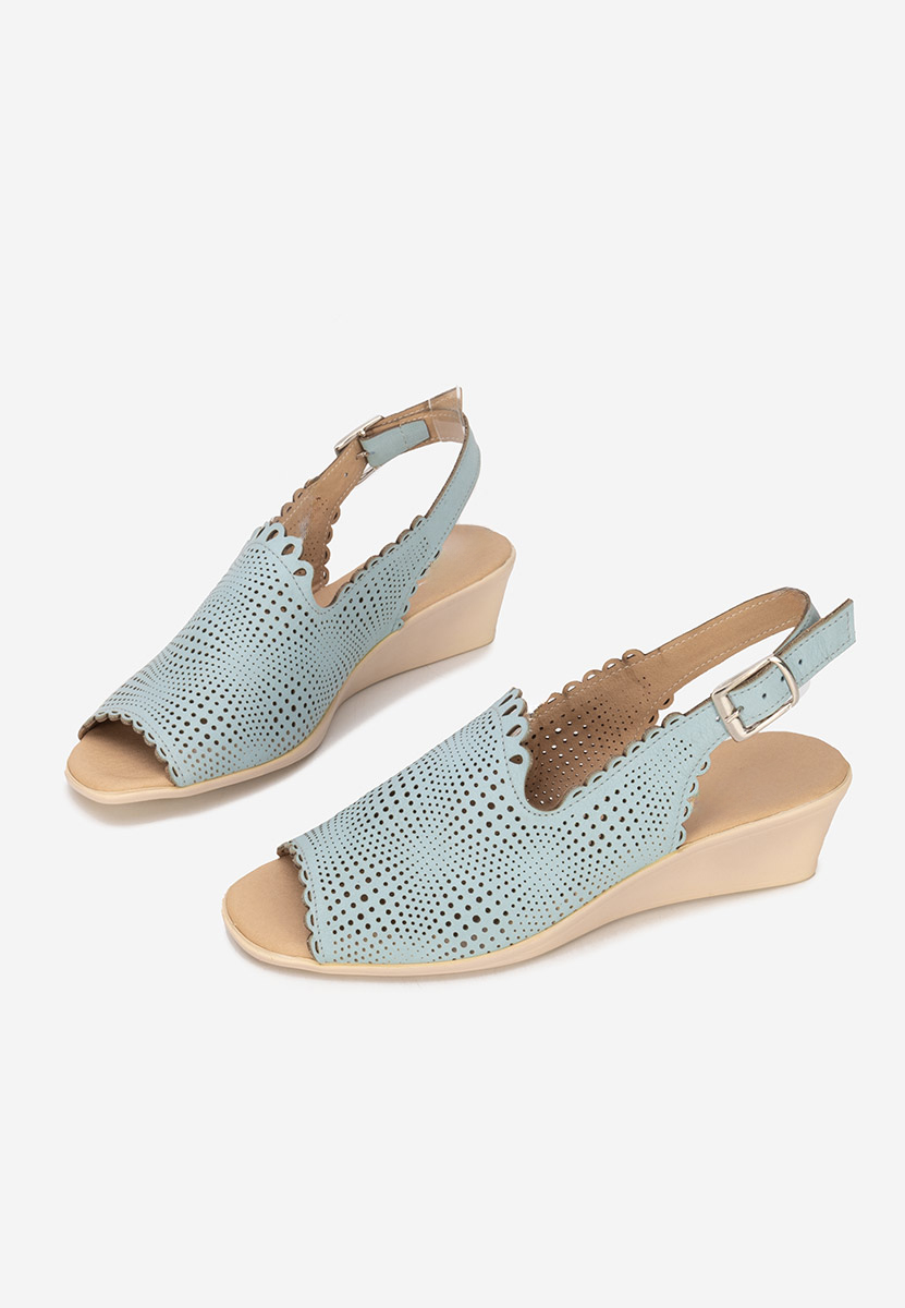 Claudia tengerészkék bőr szandál