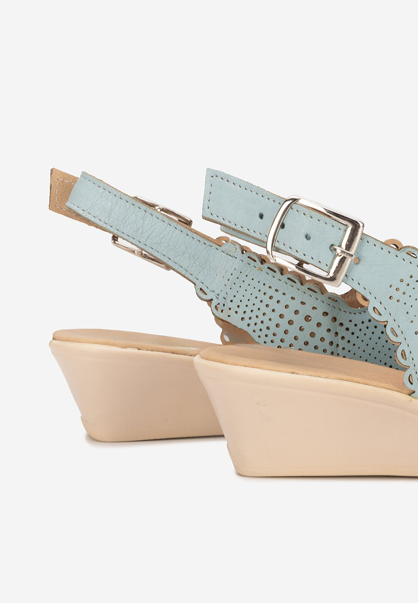 Claudia tengerészkék bőr szandál