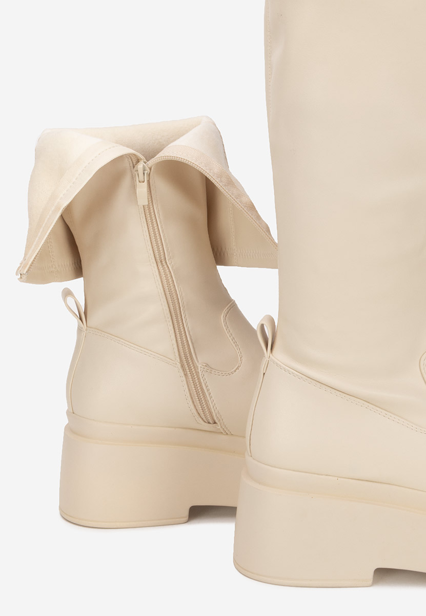 Naiora bézs telitalpú csizma