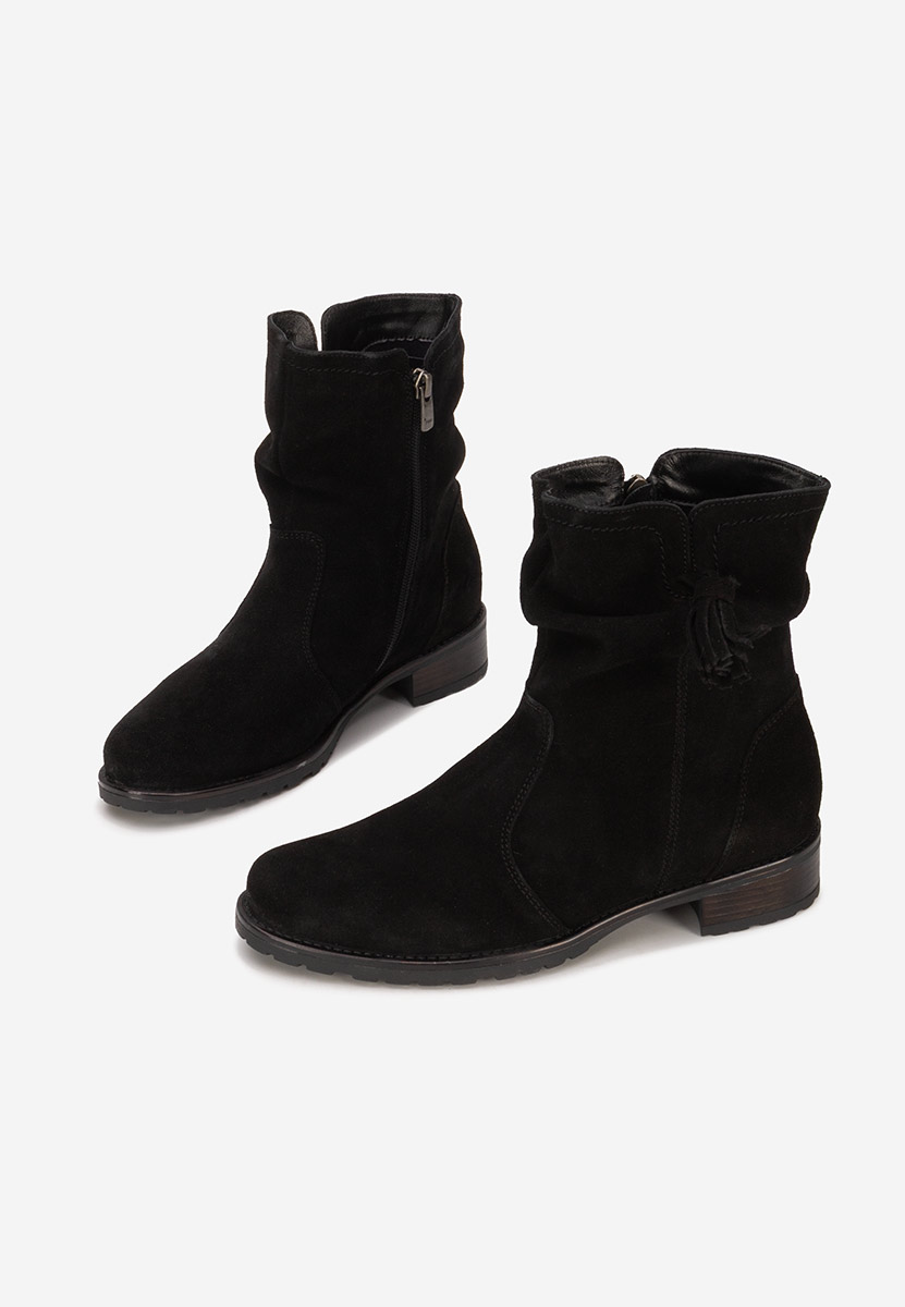 Cristine v2 fekete női bőr bokacsizma