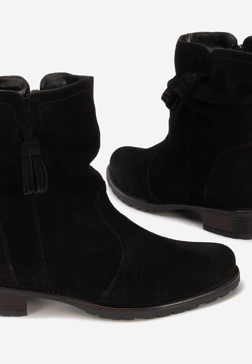 Cristine v2 fekete női bőr bokacsizma