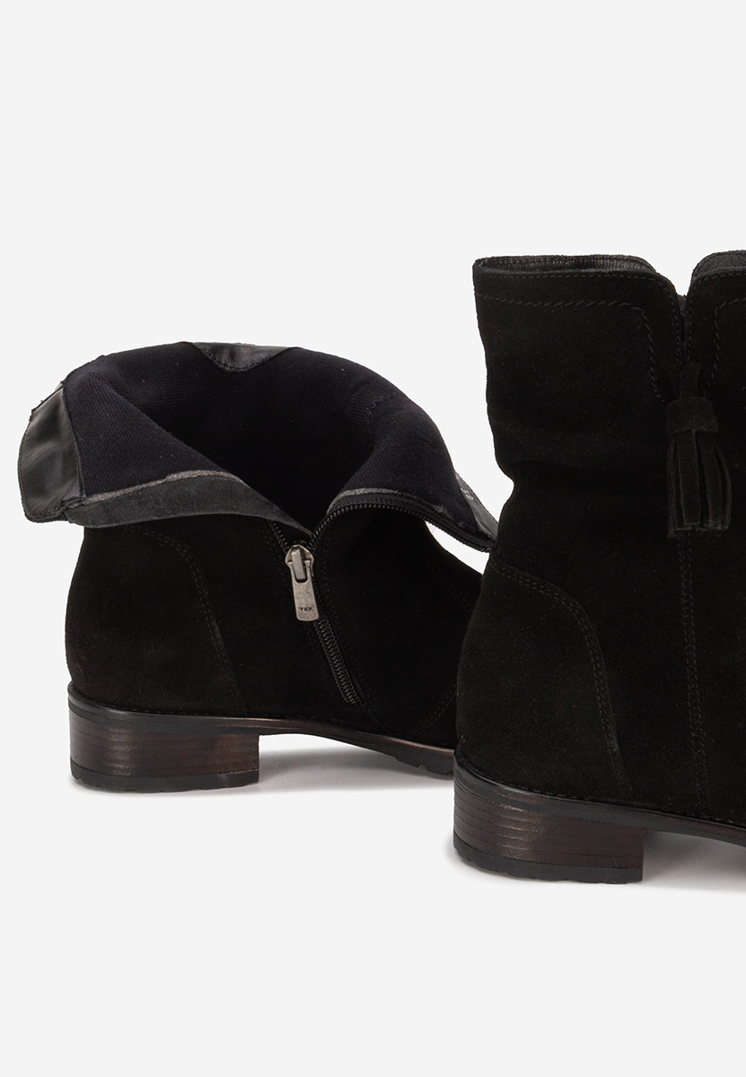 Cristine v2 fekete női bőr bokacsizma