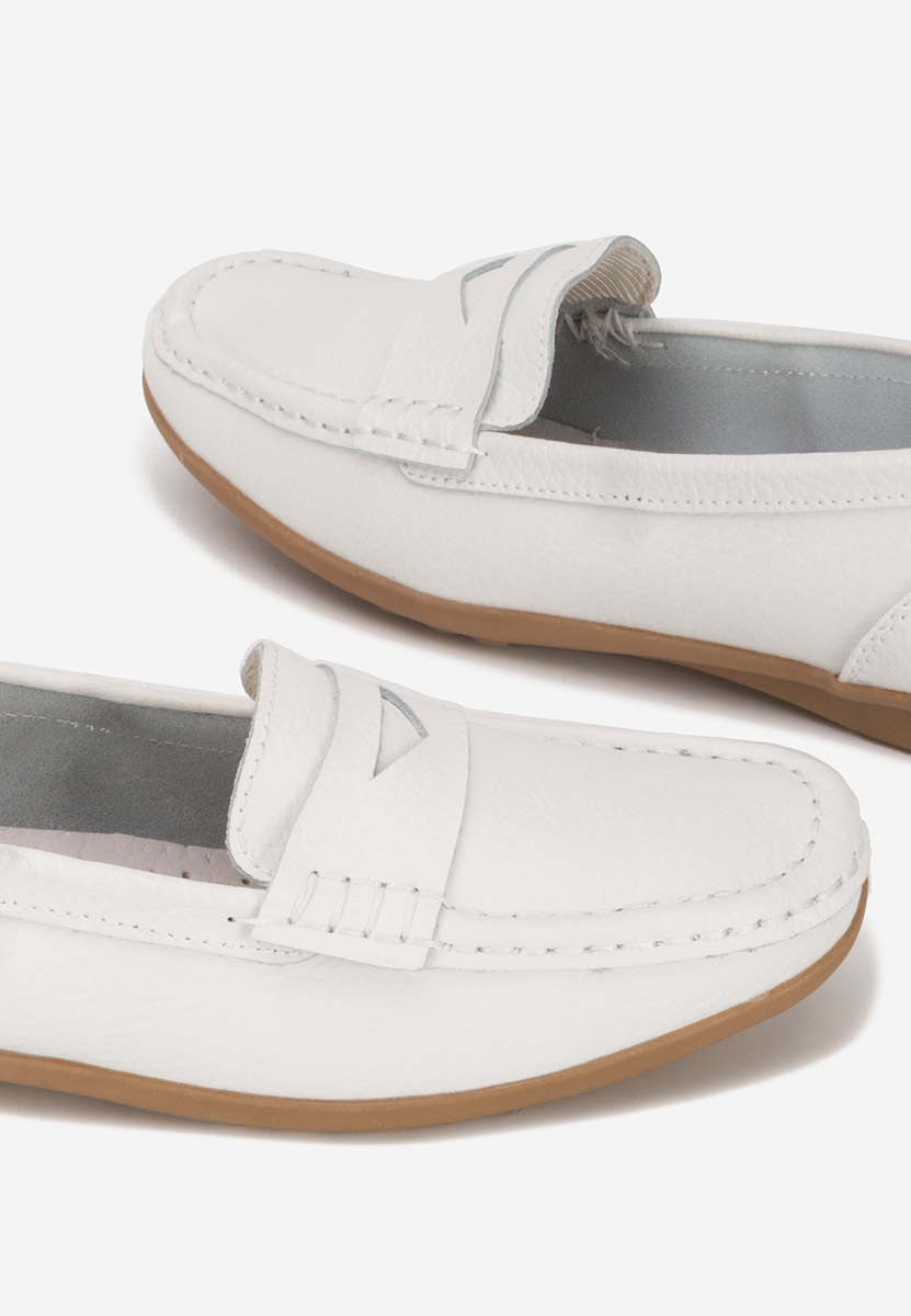 Cheria fehér bőr mokaszin női