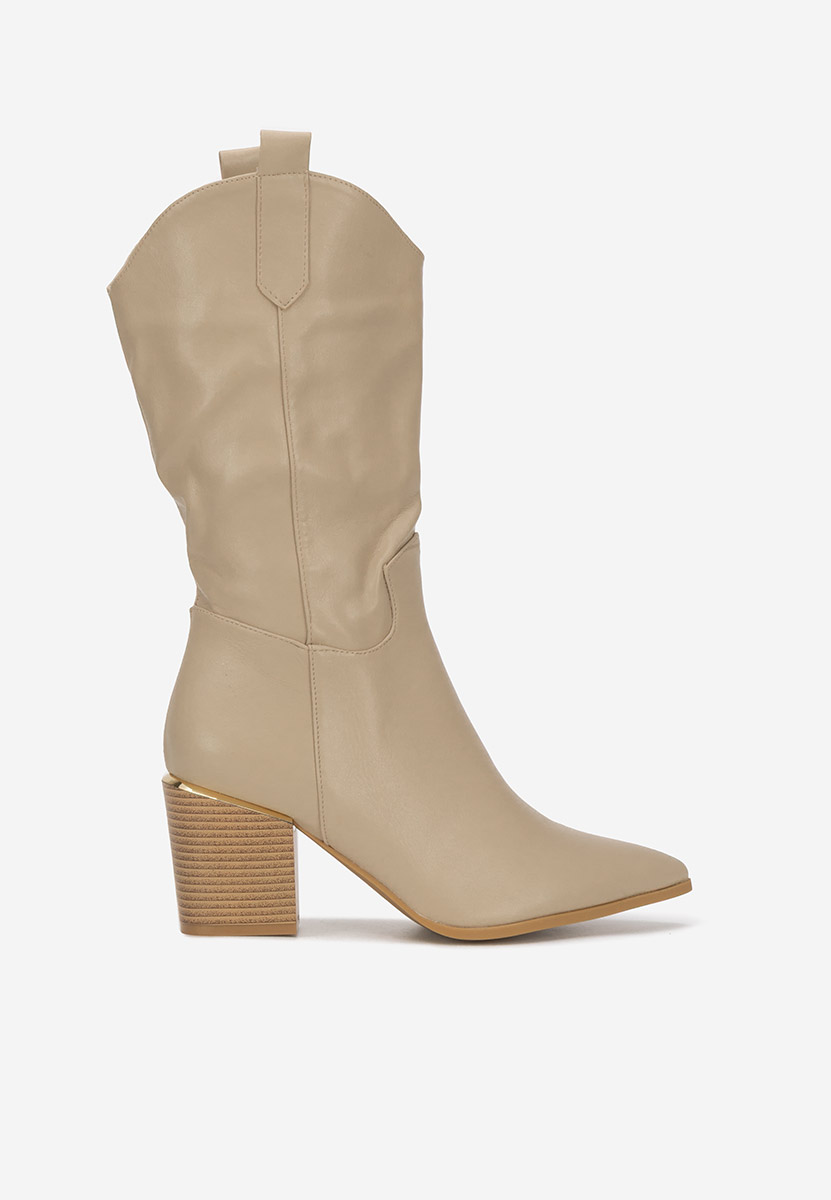 Meridia khaki cowboy csizma női 