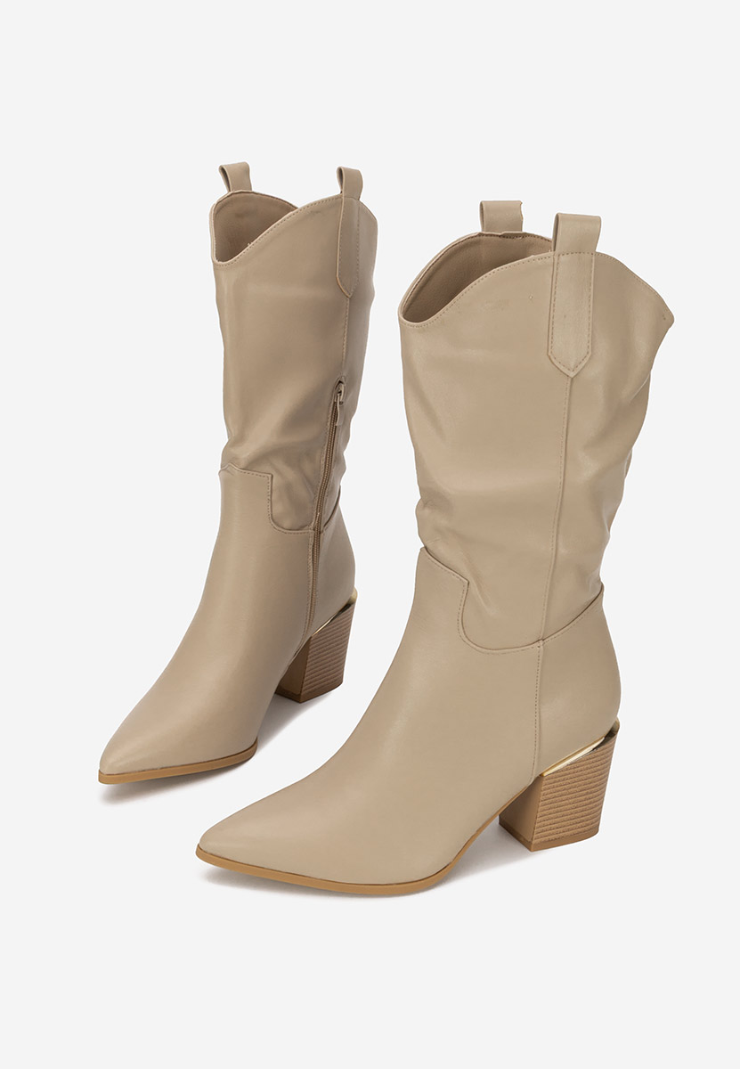 Meridia khaki cowboy csizma női 