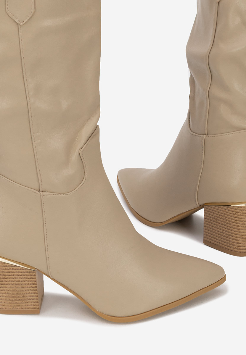 Meridia khaki cowboy csizma női 