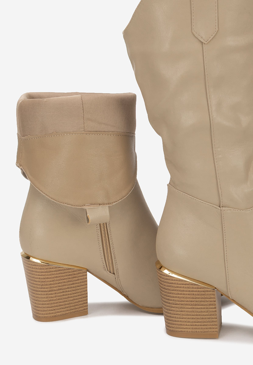 Meridia khaki cowboy csizma női 