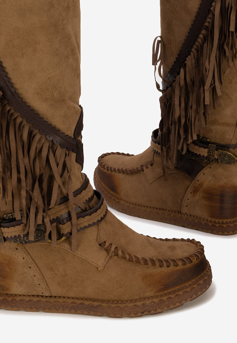 Aguera khaki női mocc csizma