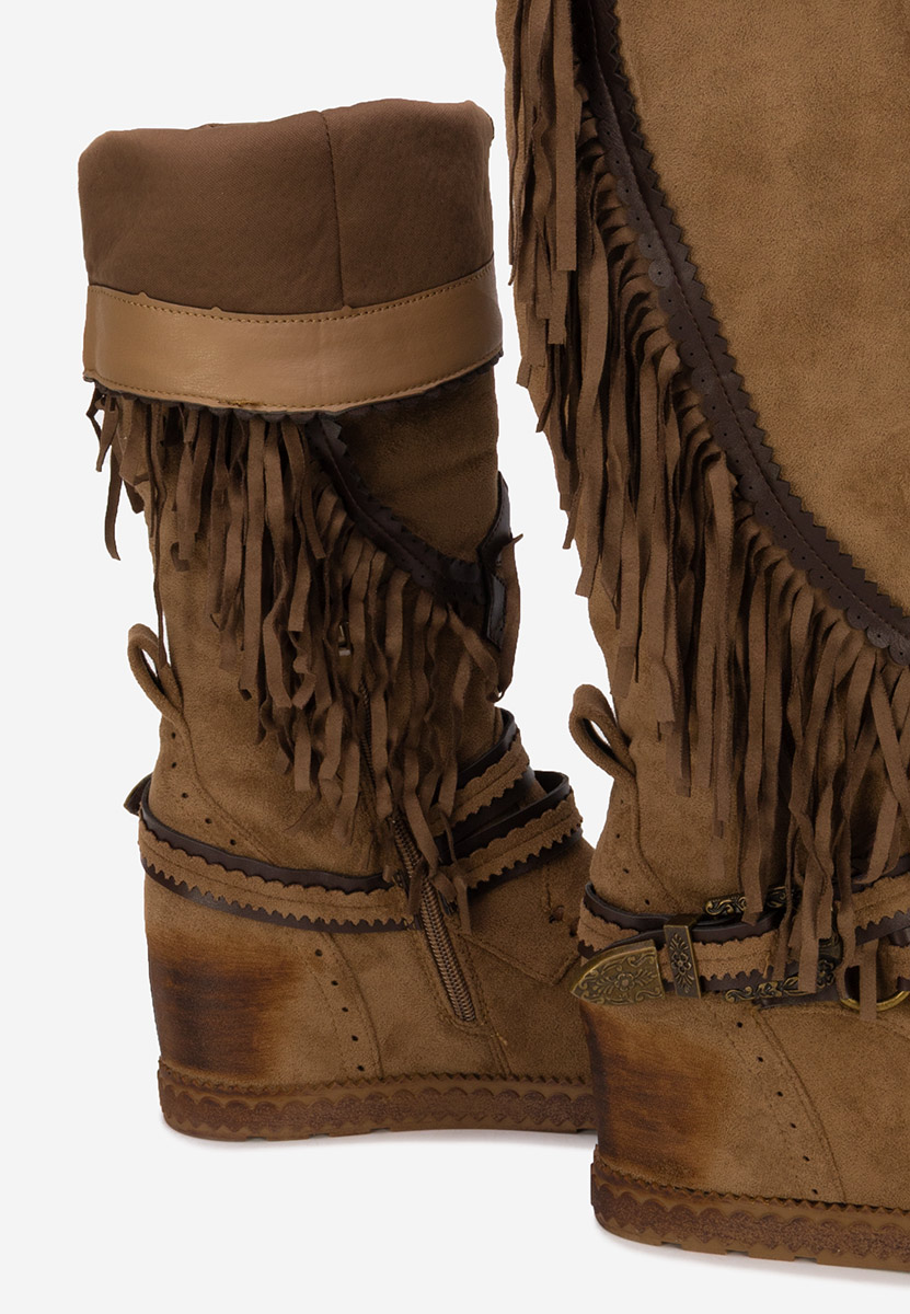 Aguera khaki női mocc csizma