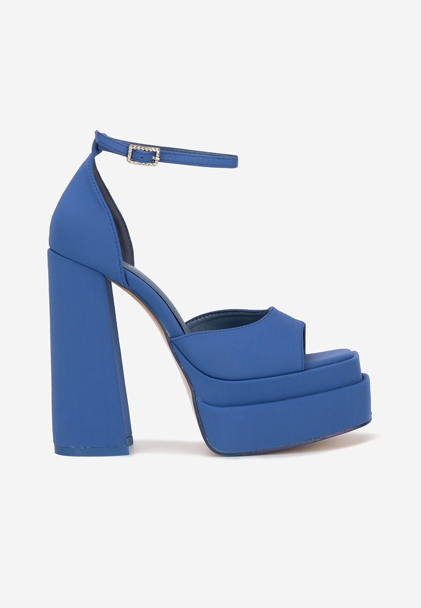 Riza kék magassarkú szandál