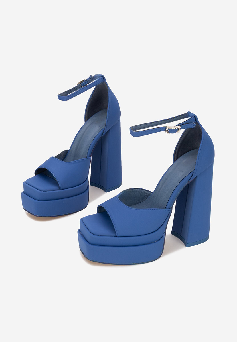 Riza kék magassarkú szandál