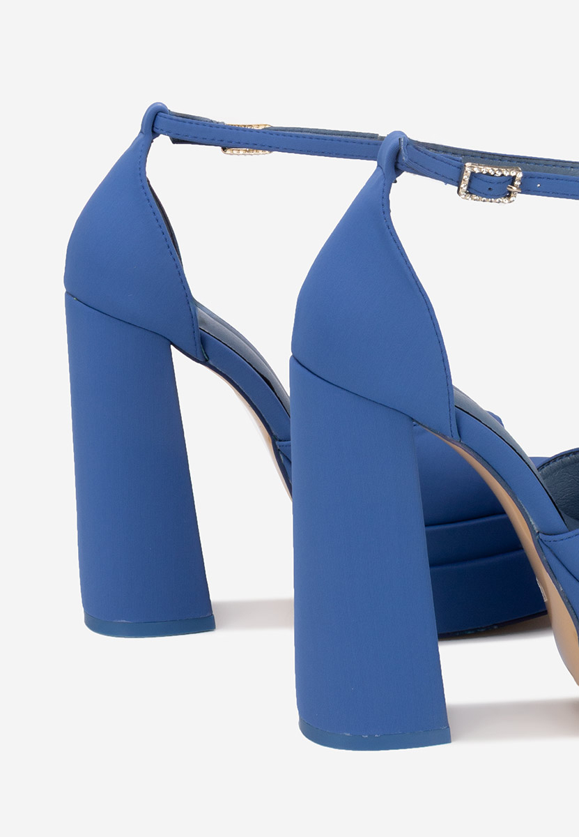 Riza kék magassarkú szandál