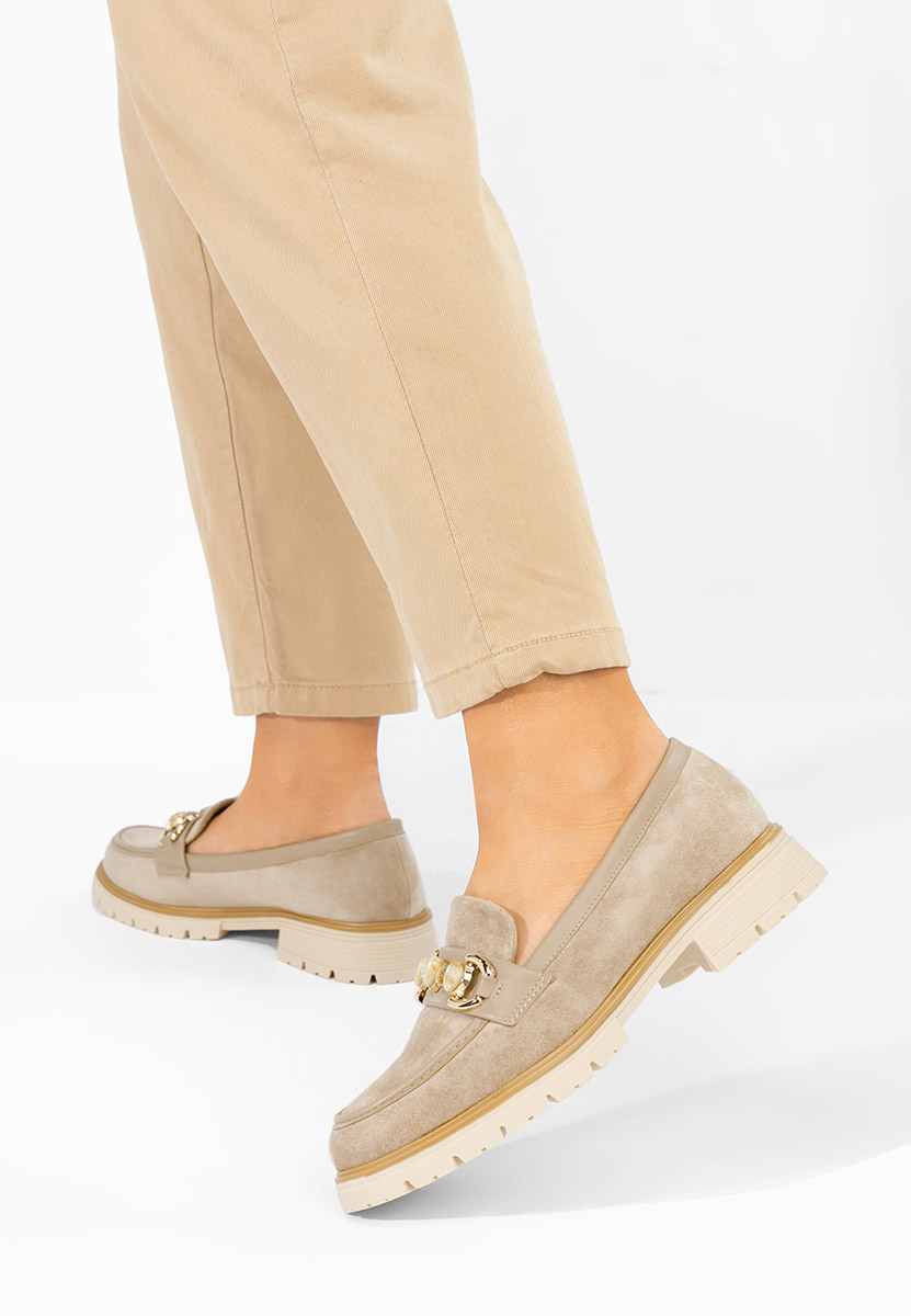 Amberlin khaki női mokaszin