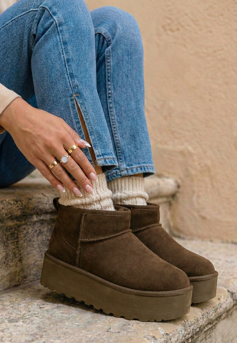 Savieda barna női téli csizma