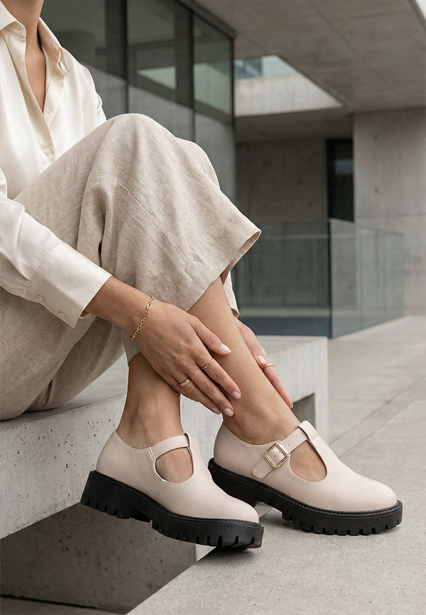 Kenia bézs női casual cipő