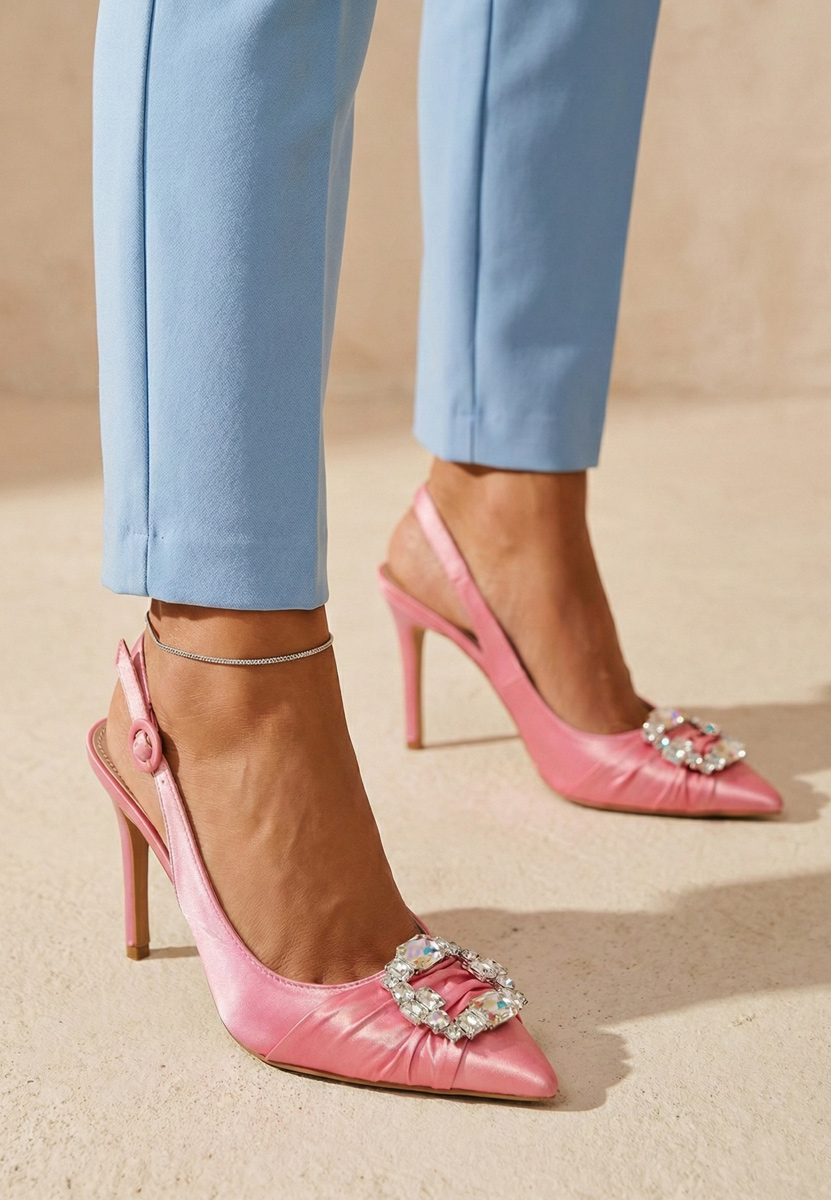 Zorita rózsaszín magassarkú cipő