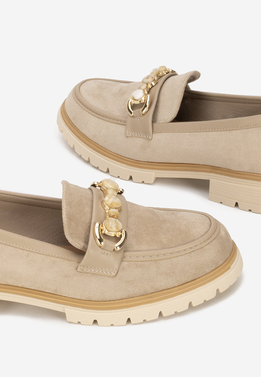 Amberlin khaki női mokaszin