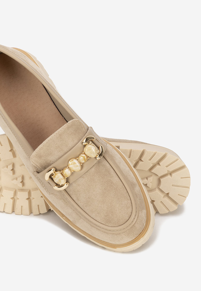 Amberlin khaki női mokaszin