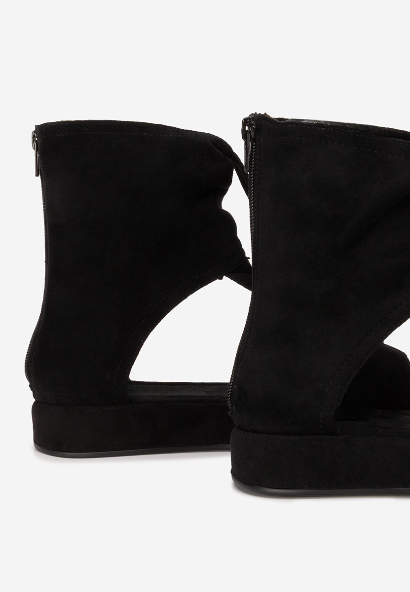 Petria fekete lapos szandál