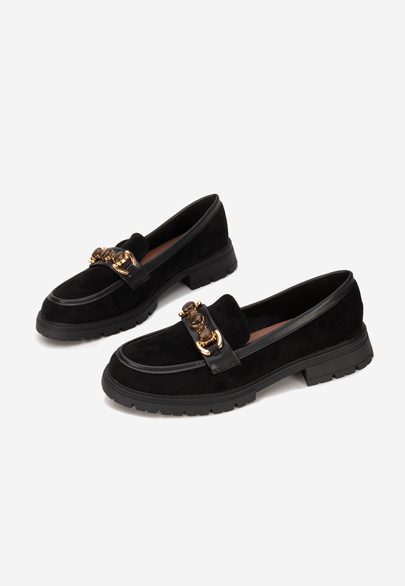 Amberlin fekete női mokaszin