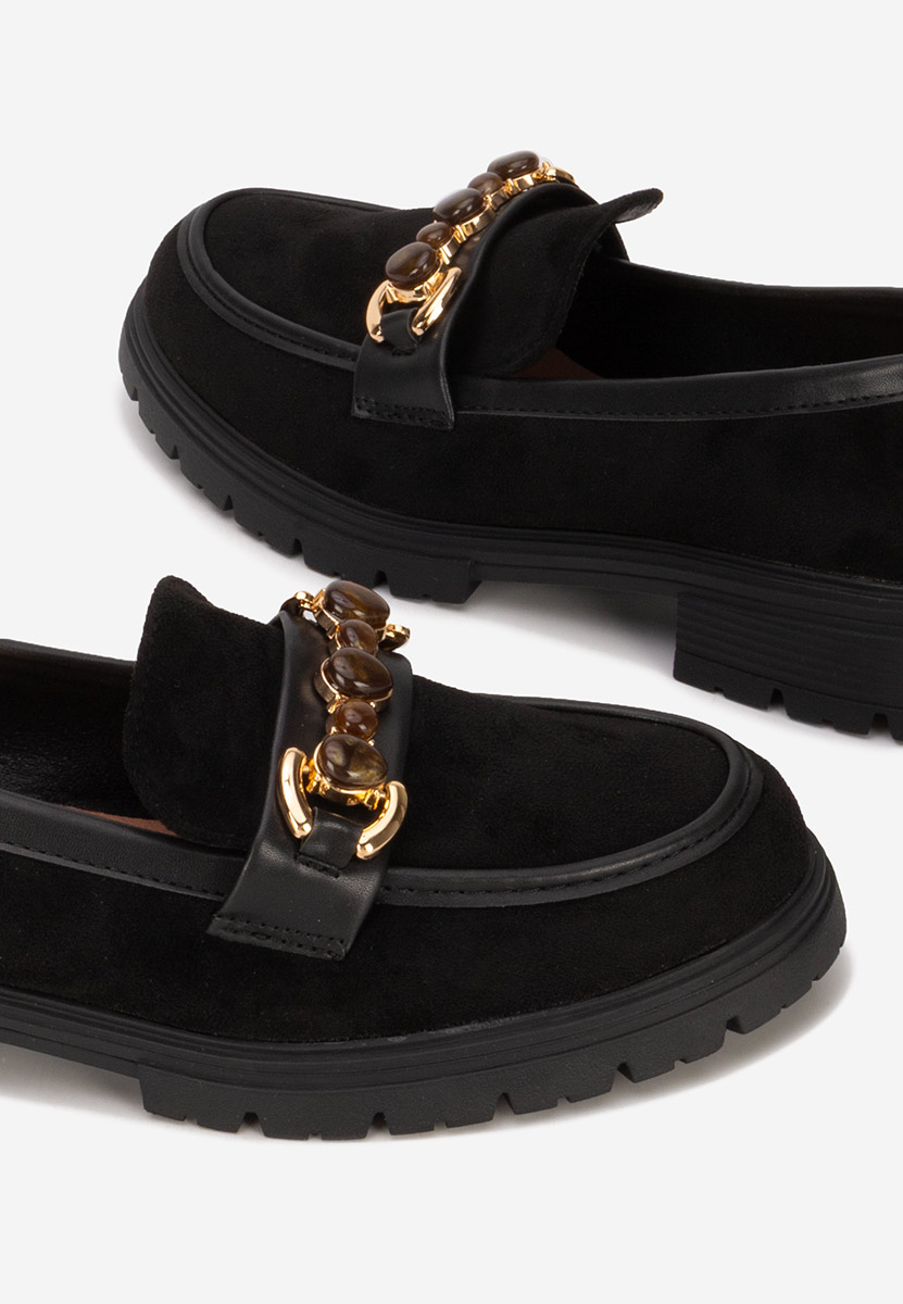 Amberlin fekete női mokaszin