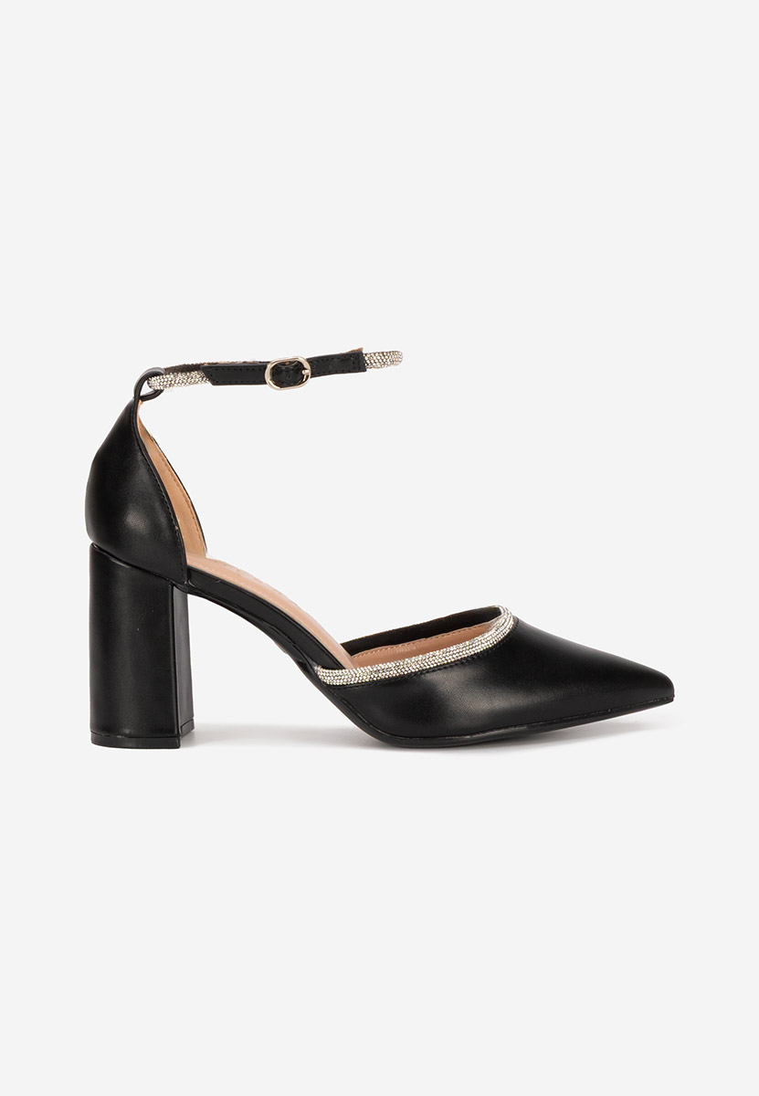 Iustina fekete elegáns magassarkú cipő