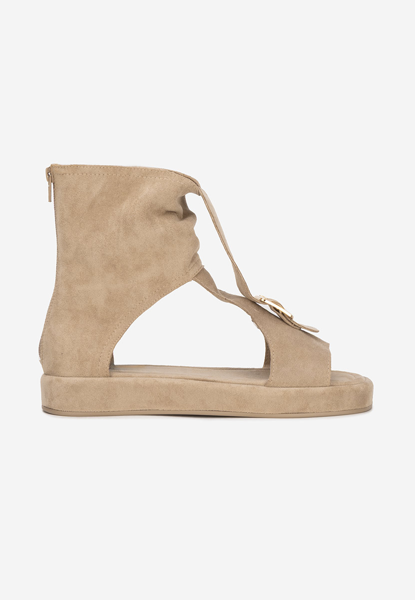 Petria khaki lapos szandál