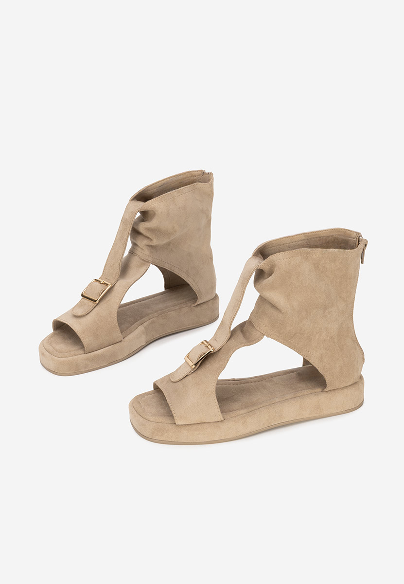 Petria khaki lapos szandál