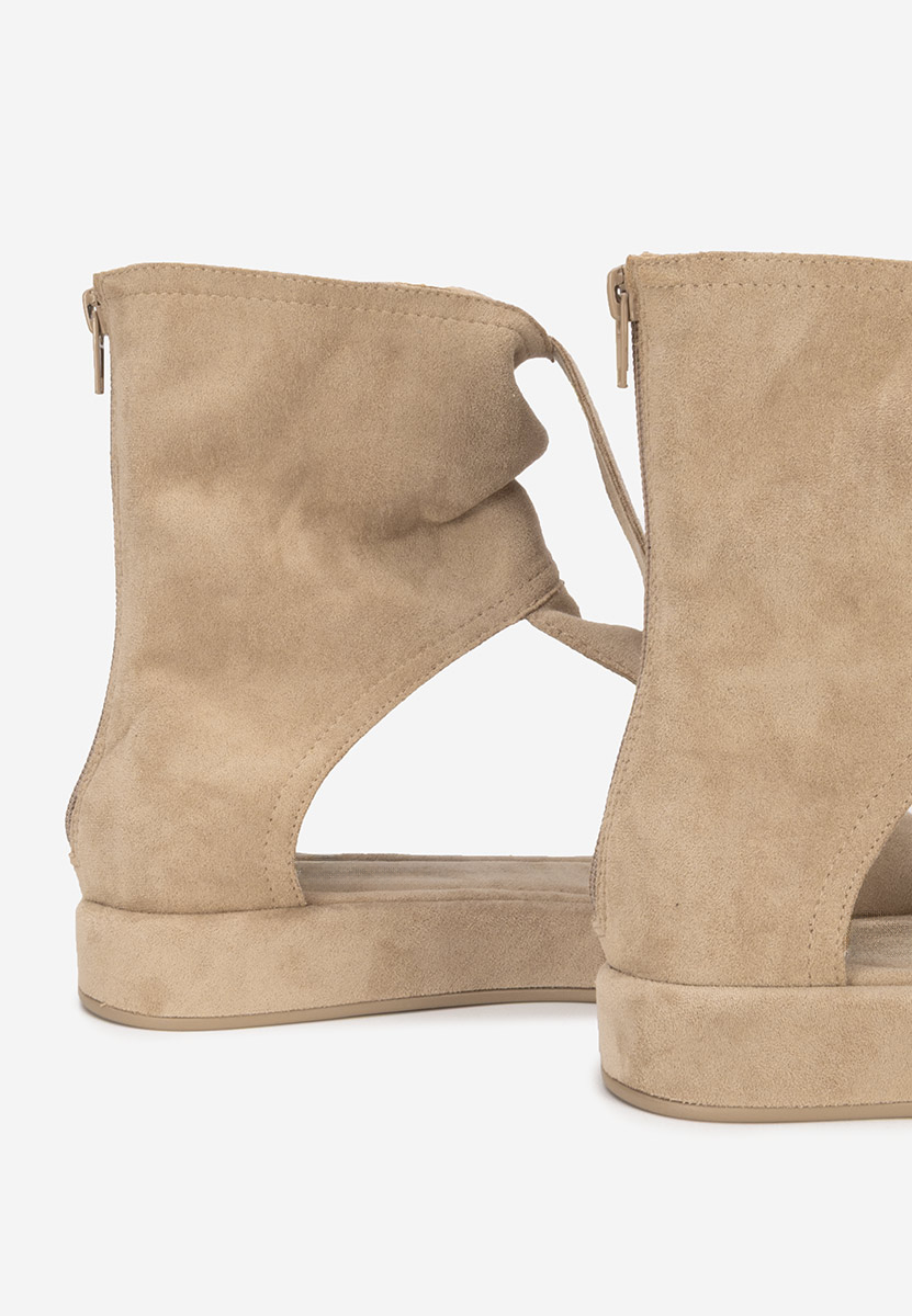 Petria khaki lapos szandál