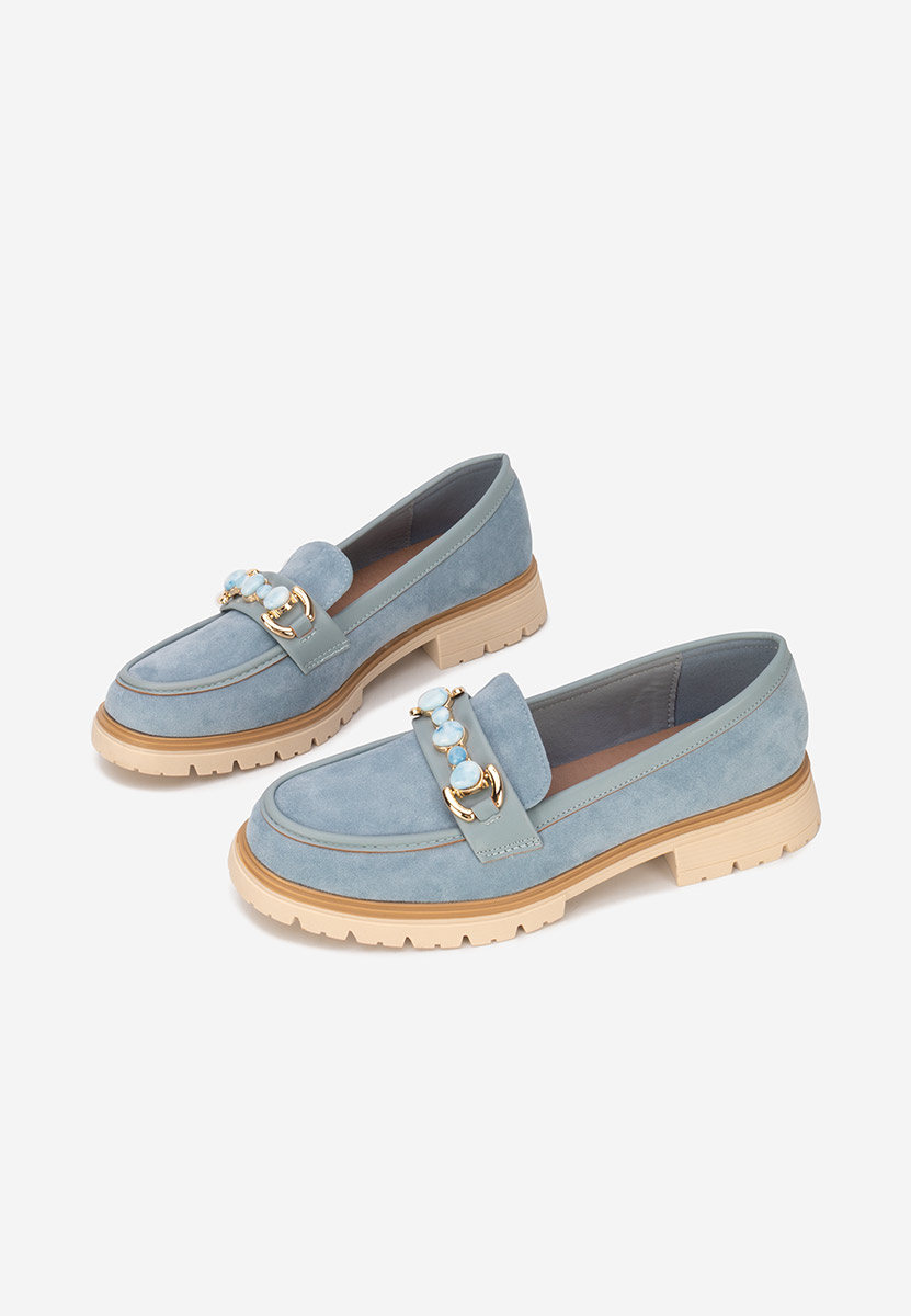 Amberlin kék női mokaszin