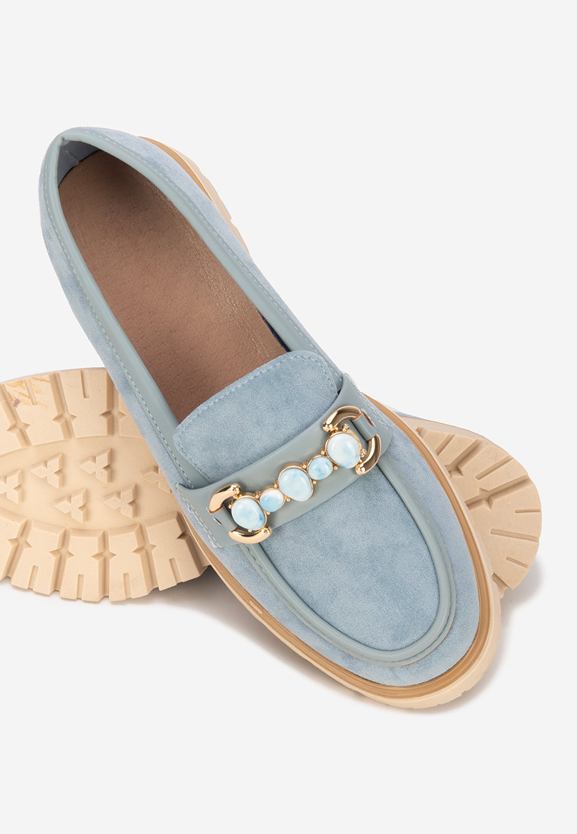 Amberlin kék női mokaszin