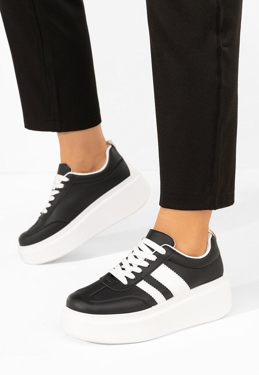 Semana fekete telitalpú platform sneaker