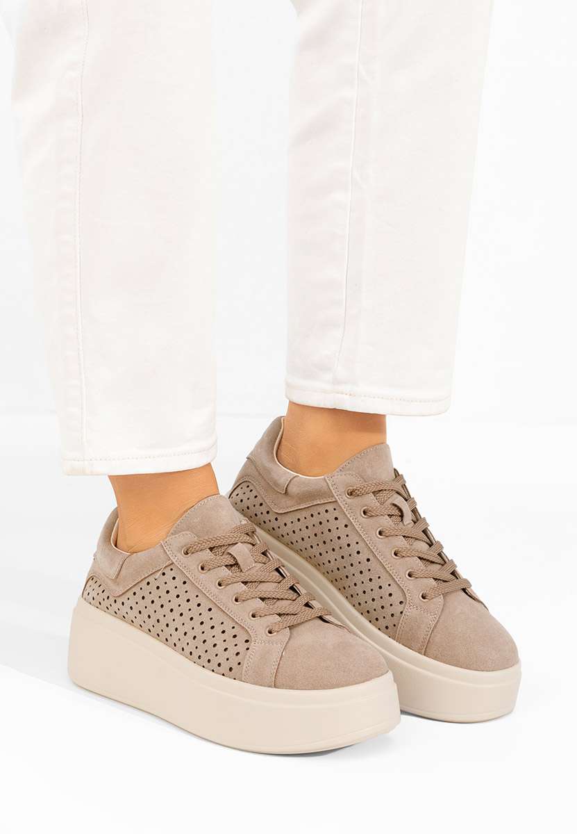 Siminia khaki telitalpú platform sneaker