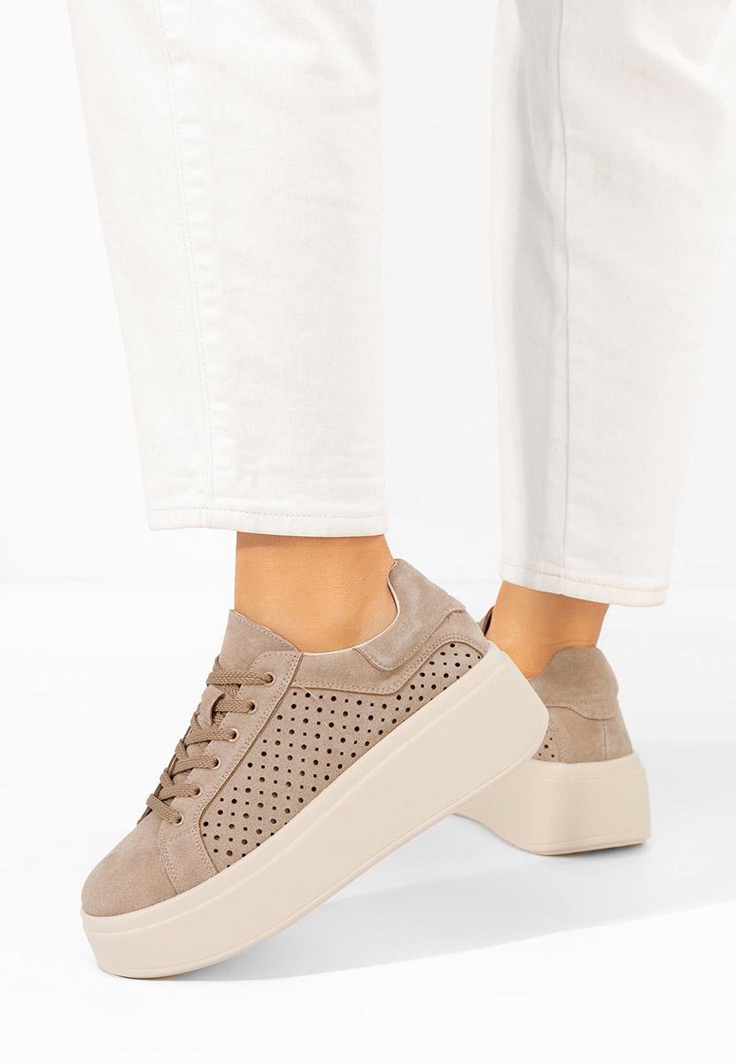 Siminia khaki telitalpú platform sneaker