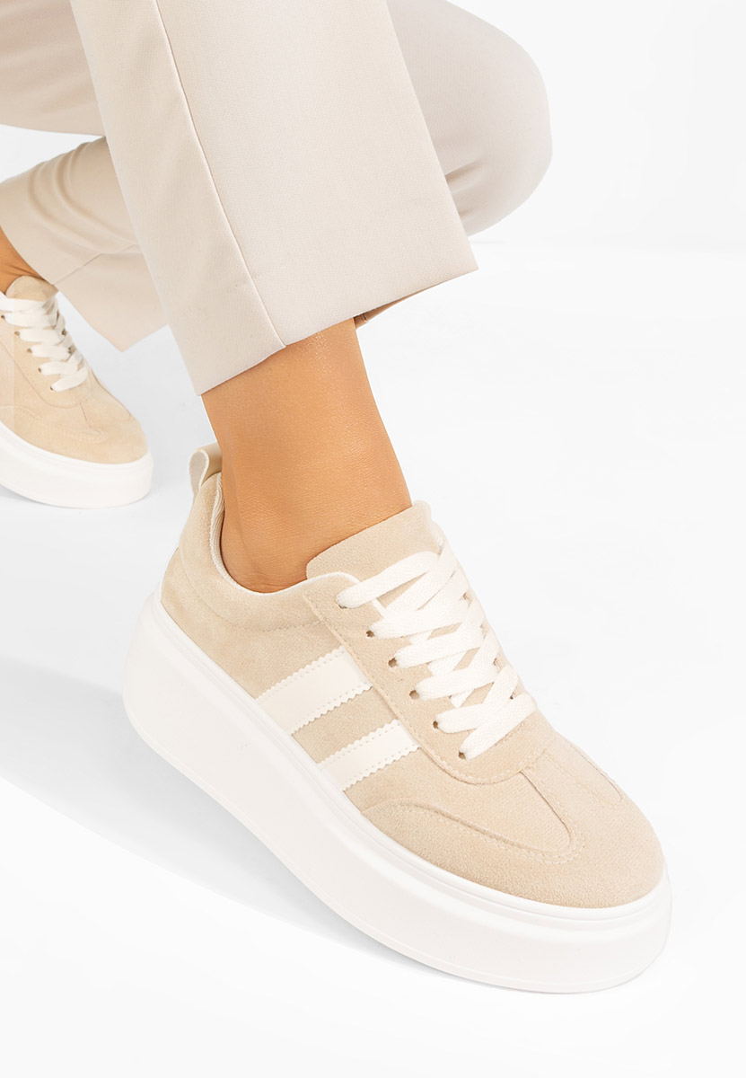 Semana bézs telitalpú platform sneaker