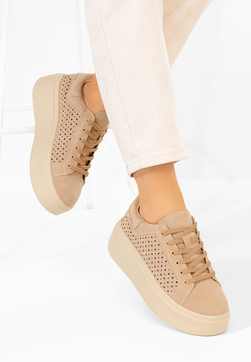 Siminia bézs telitalpú platform sneaker
