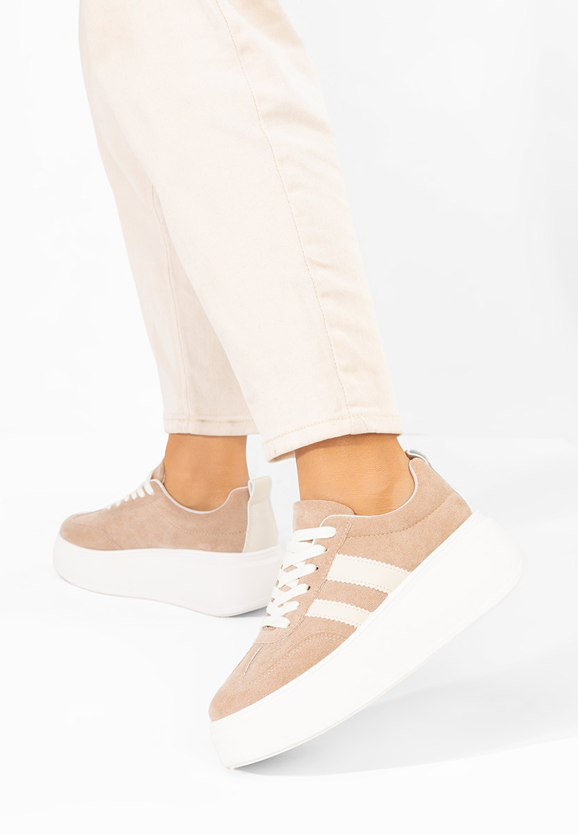 Semana khaki telitalpú platform sneaker