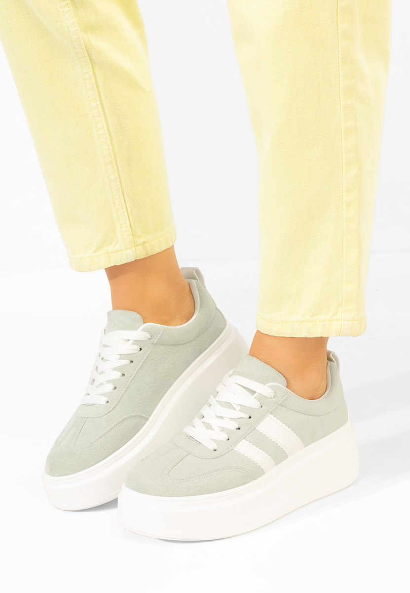 Semana zöld telitalpú platform sneaker