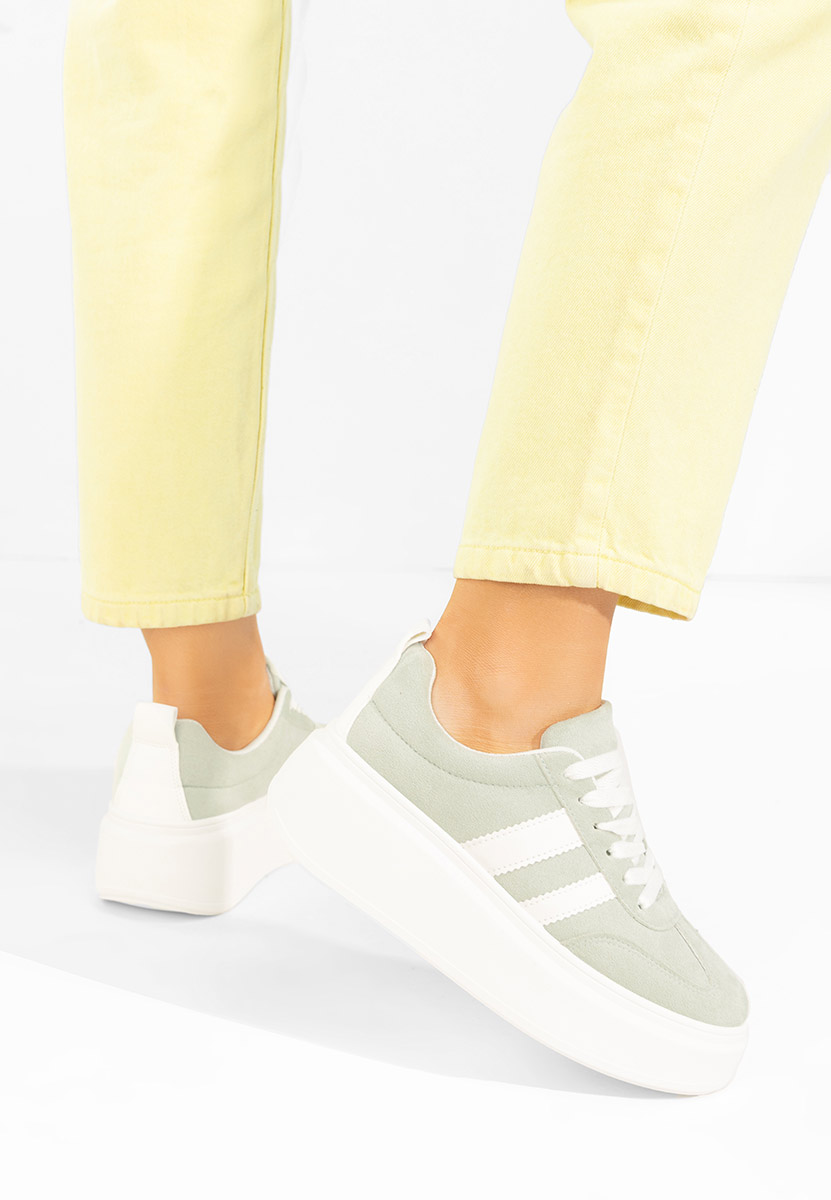 Semana zöld telitalpú platform sneaker