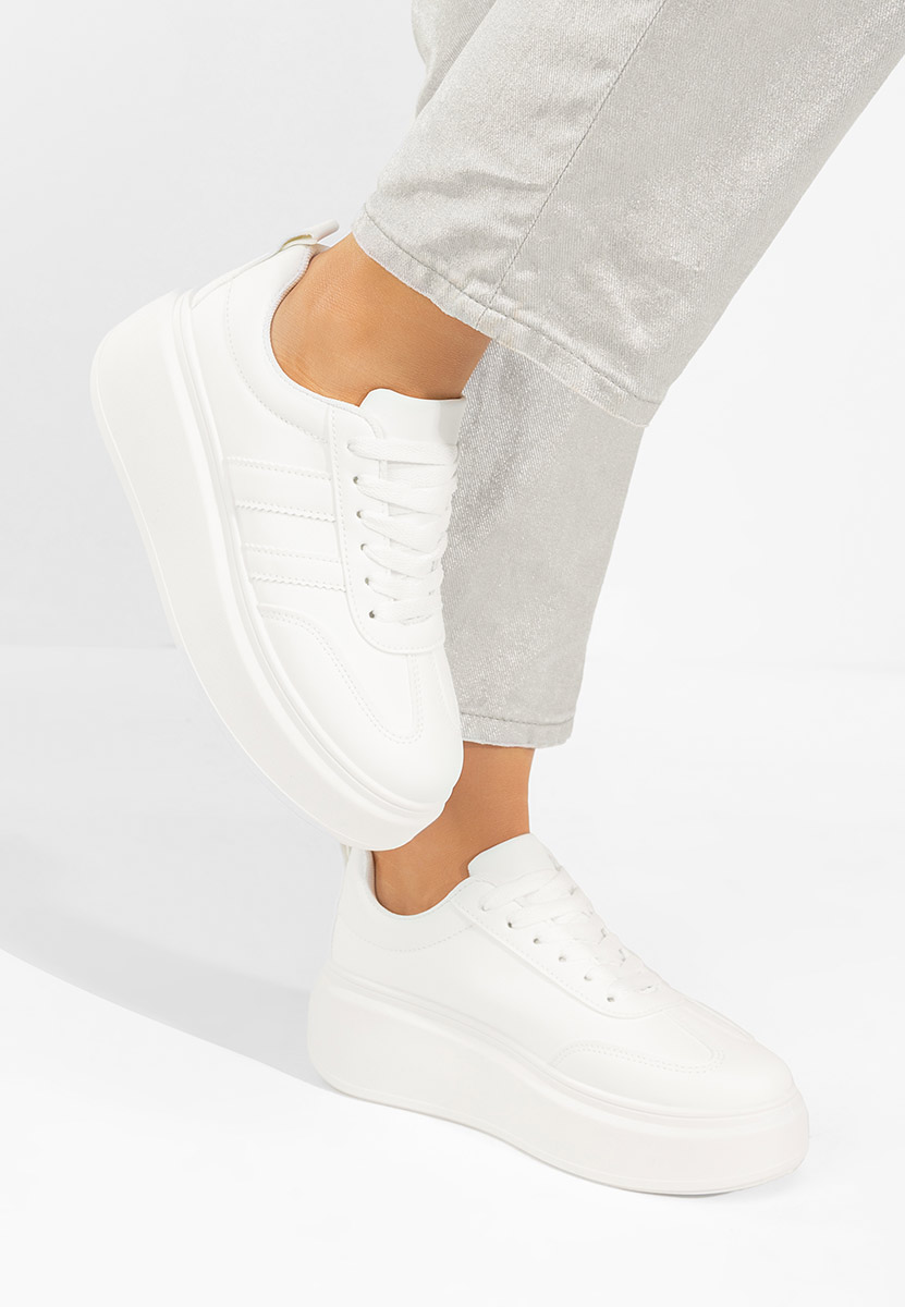 Semana fehér telitalpú platform sneaker