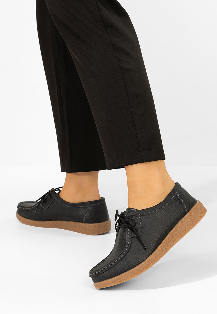 Afinia fekete női mokaszin