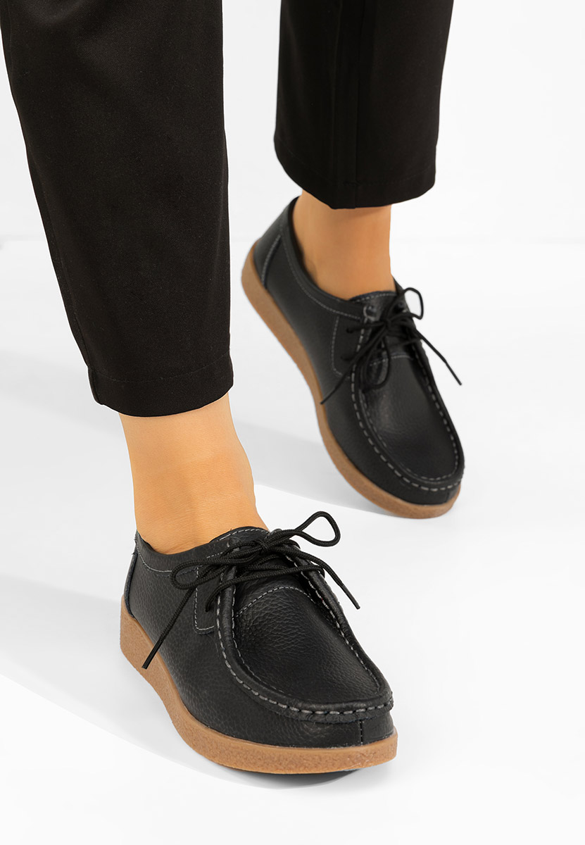 Afinia fekete női mokaszin