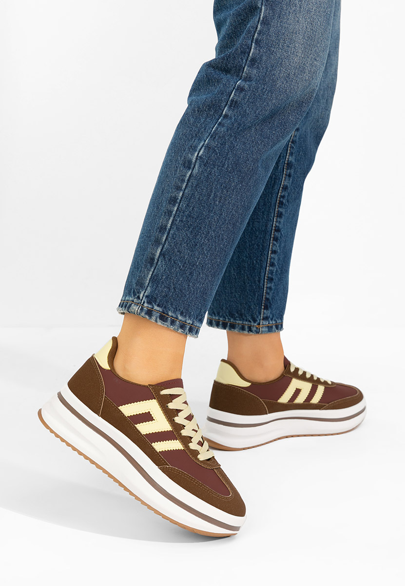 Jesie barna telitalpú platform sneaker