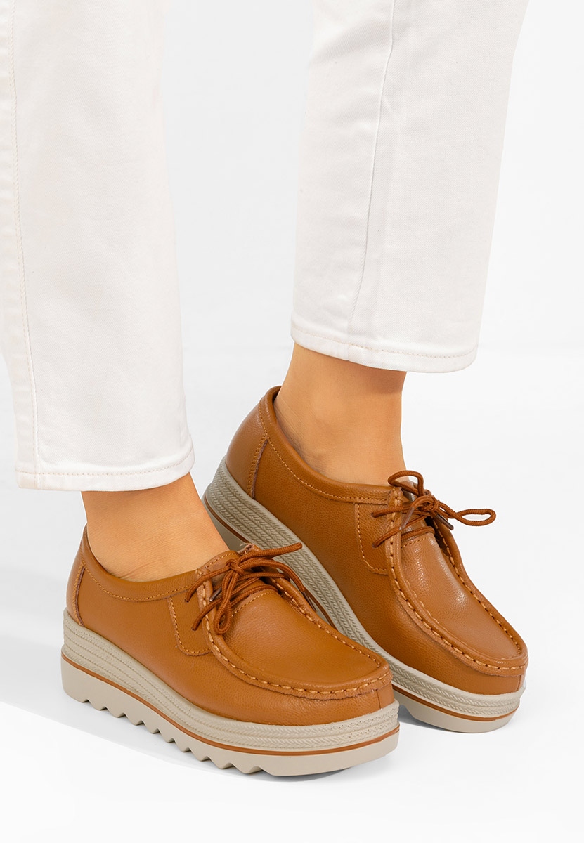 Evelinia camel platform mokaszin