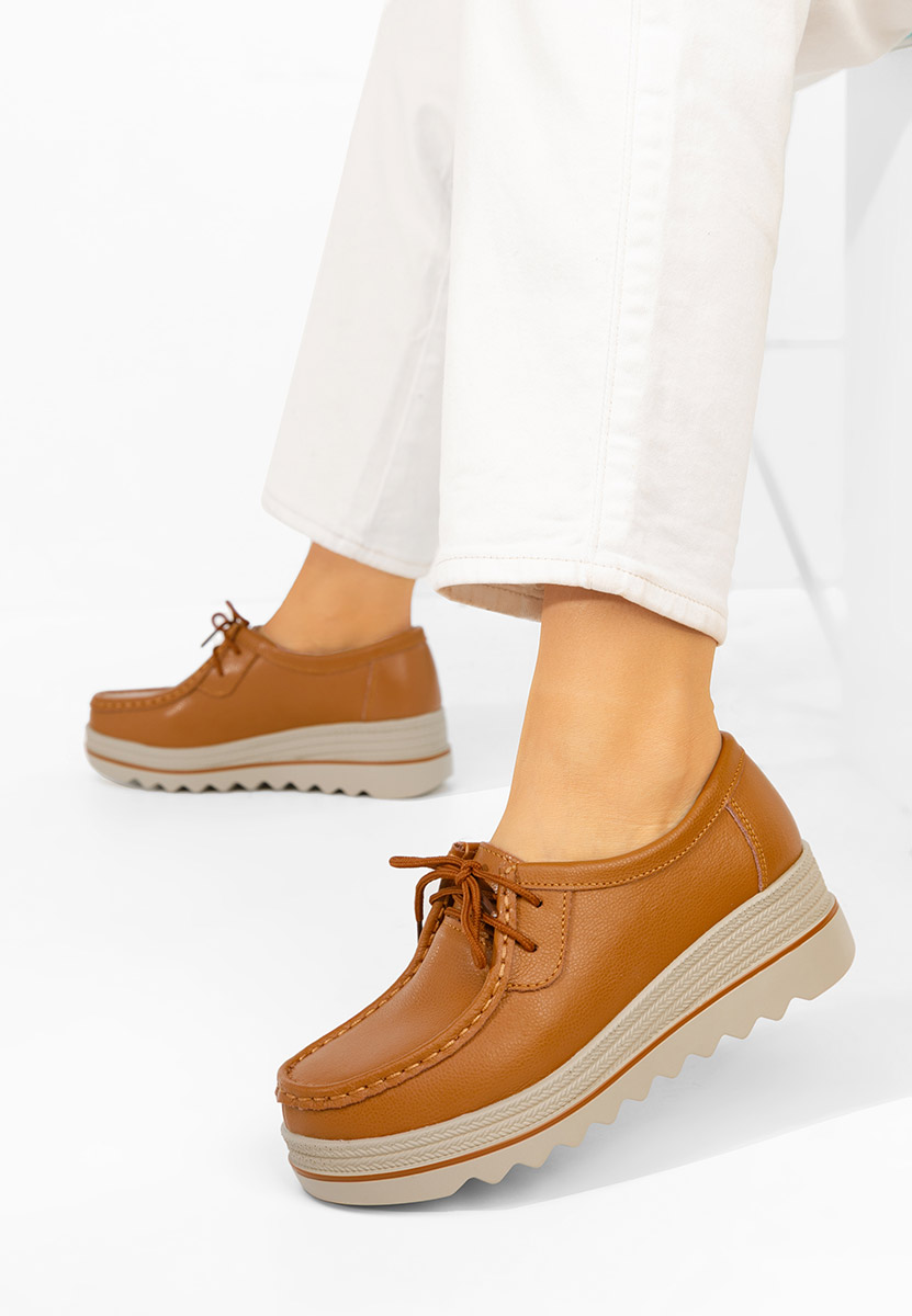 Evelinia camel platform mokaszin