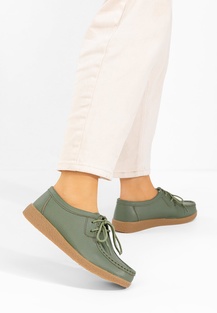 Afinia zöld női mokaszin