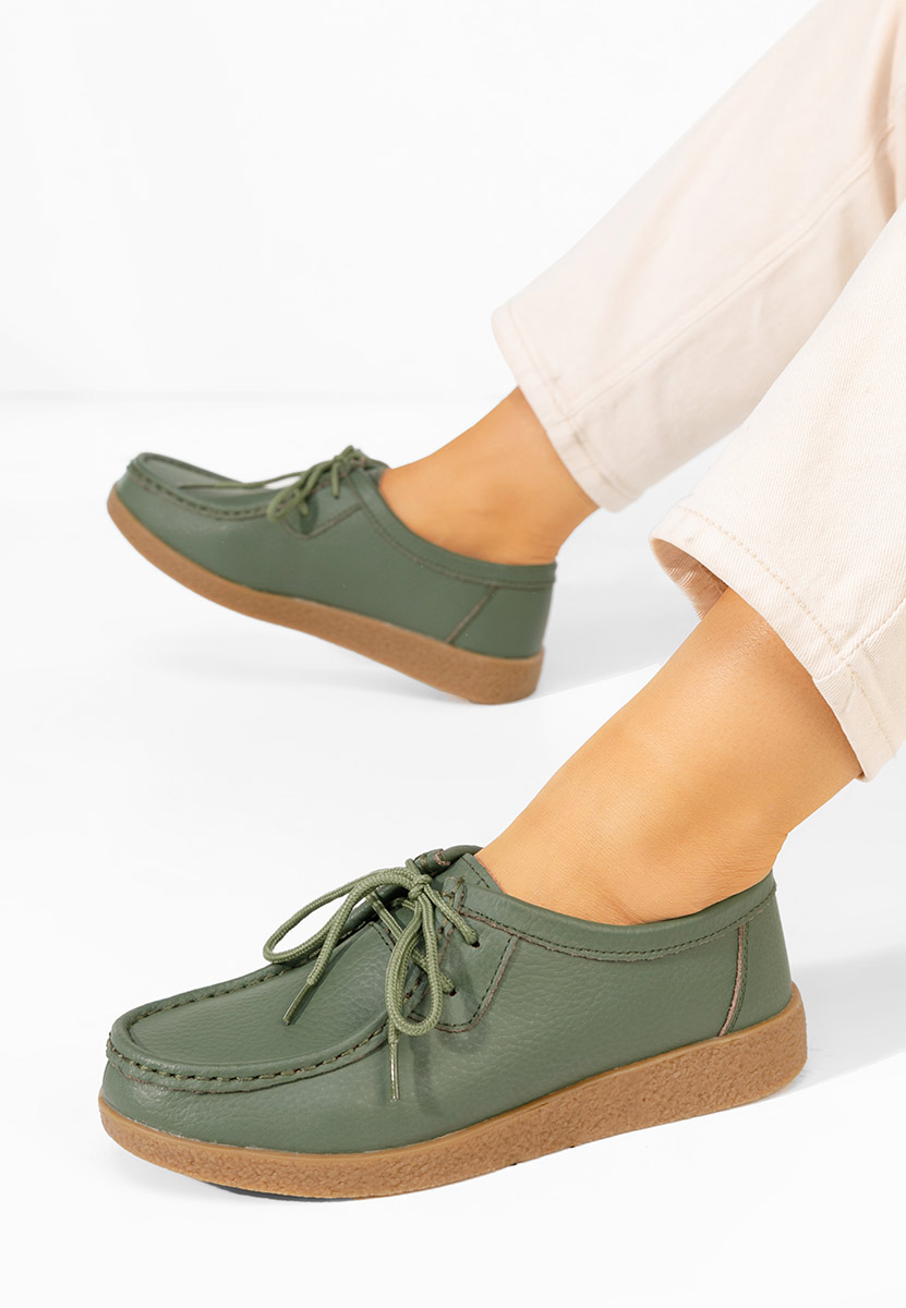 Afinia zöld női mokaszin