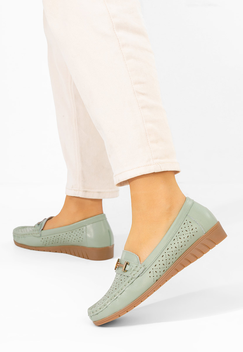 Cristella zöld női mokaszin