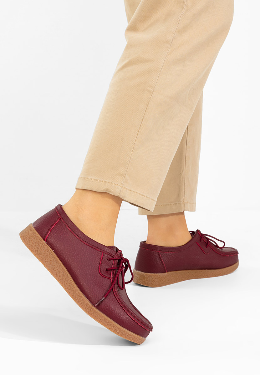 Afinia borvörös női mokaszin