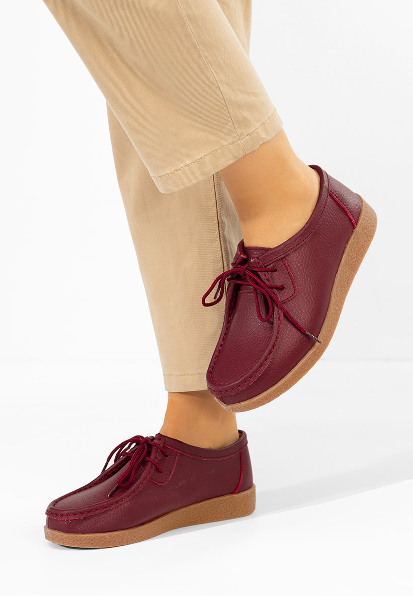 Afinia borvörös női mokaszin